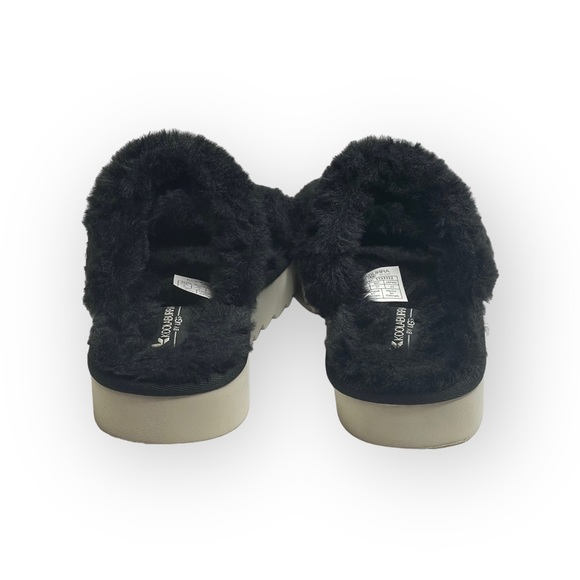 Koolaburra by UGG 𖦹 Comfy Vegan Faux Fuzzy Fur Slide Sandal 𖦹 Black White 𖦹 6 - Picture 4 of 16